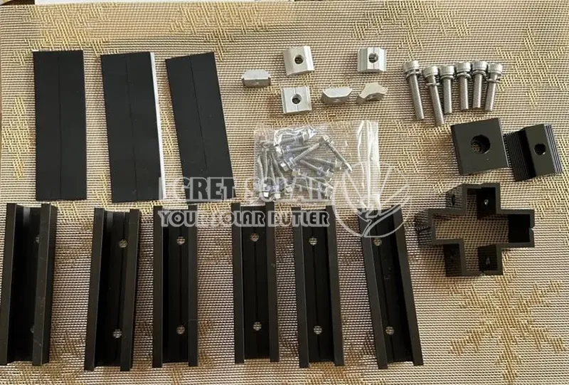 Solar Black U Rail System Kit