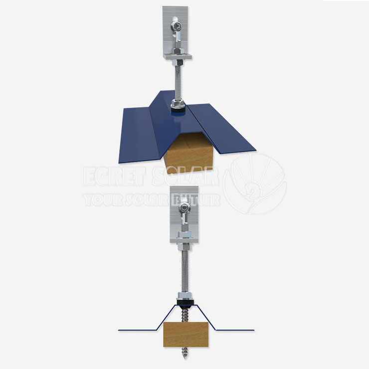 Solaris L-pedes adsecula fulmine pro Corrugated vel Trapezoidalis Sheet Metal